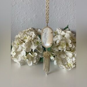 Kendra Scott Rayne Necklace in Gold & Ivory Mother of Pearl